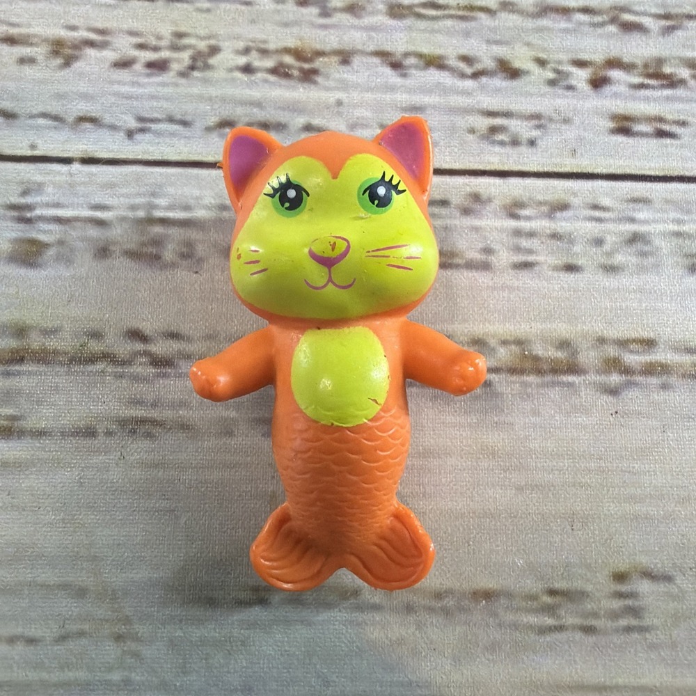 Vintage 1981 Sea Wees Tropigals "Seaser the Cat" Orange Mer-Car